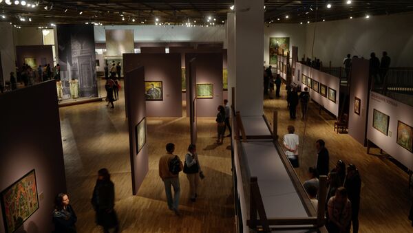 Посетители акции Ночь в музее в Третьяковской галерее. Архивное фото