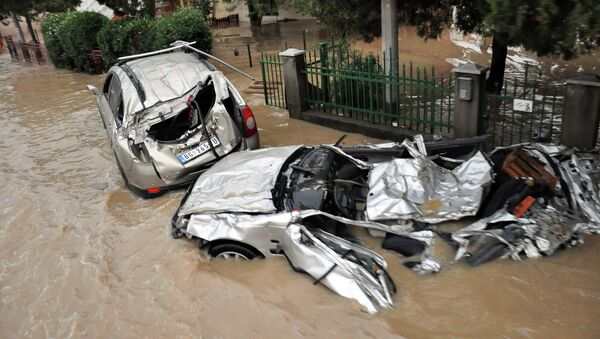 Наводнение в сербском городе Обреновац