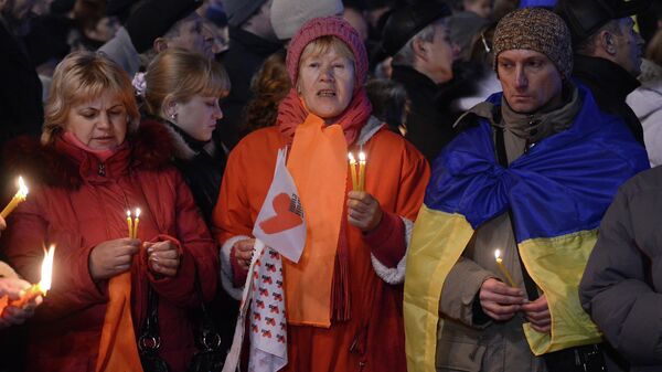 Митинг в честь годовщины оранжевой революции в Киеве, архивное фото