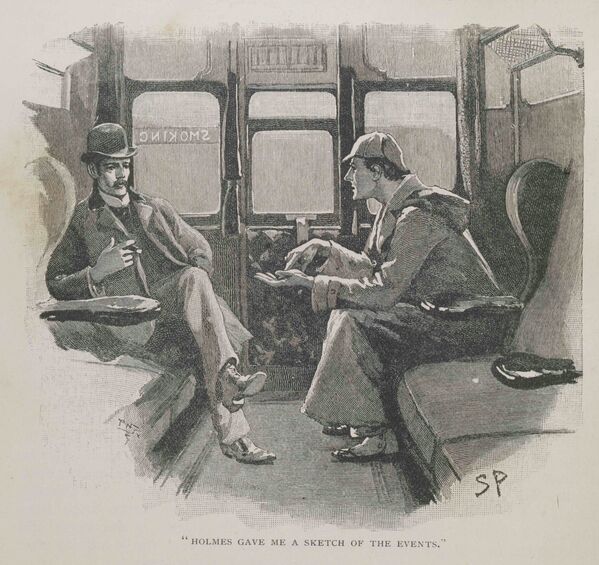 Иллюстрация к произведению Конан Дойла о Шерлоке Холмсе