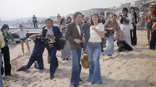 Джейн Биркин и Серж Генсбур во время Каннского кинофестиваля, 16 мая, 1974 года