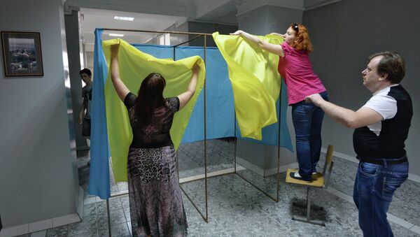 Подготовка избирательных участков к выборам президента Украины. Архивное фото