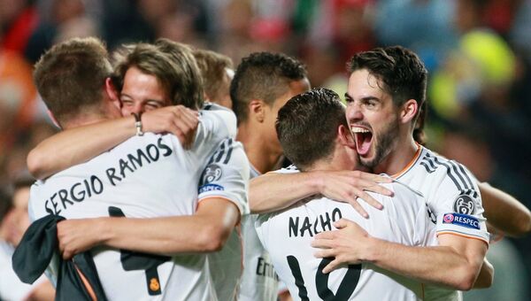 Футболисты Реала радуются победе в Лиге чемпионов