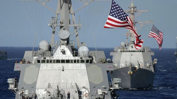 Ракетные эсминцы ВМС США в Тихом океане. Архивное фото