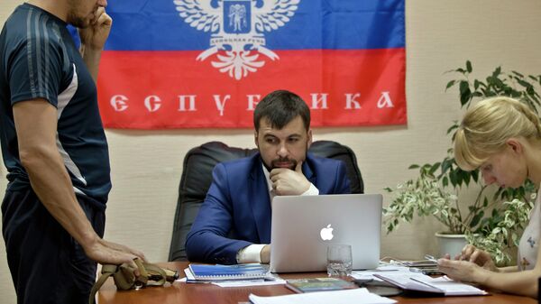 Глава временного правительства Донецкой народной республики Денис Пушилин, архивное фото