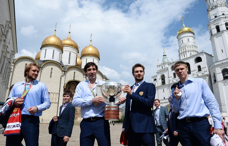 Чествование сборной России по хоккею в Москве