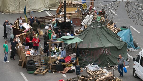 Палаточный лагерь на площади Независимости в Киеве. Архивное фото