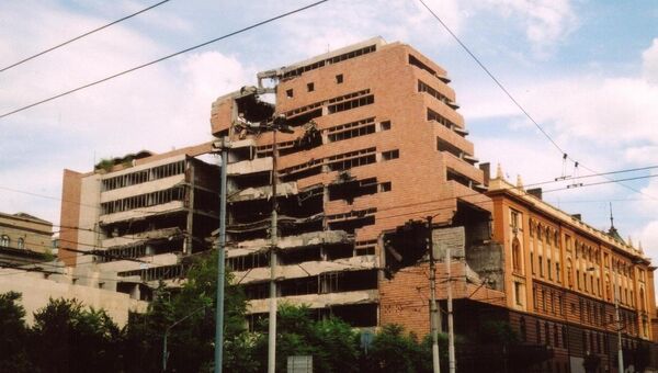 Последствия бомбордировки Сербии силами НАТО. Архивное фото