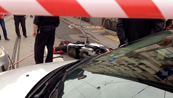 Скутер киллера, расстрелявшего автомобиль Mercedes на улице Покровка,17