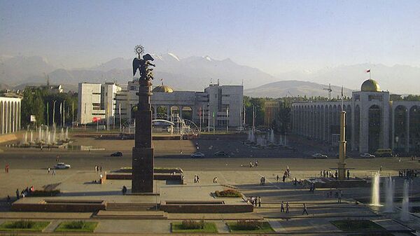 Вид на площадь Ала-Тоо в Бишкеке. Архивное фото
