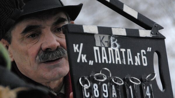 Актер Александр Панкратов-Черный на съемочной площадке фильма Палата N 6. Архивное фото