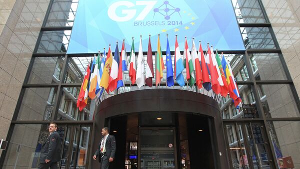 Флаги стран  G7. Архивное фото