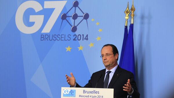 Президент Франции Франсуа Олланд на саммите G7 в Брюсселе. Архивное фото