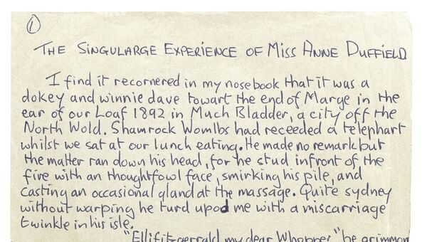 Девятистраничная рукопись Джона Леннона The Singularge Experience of Miss Anne Duffield