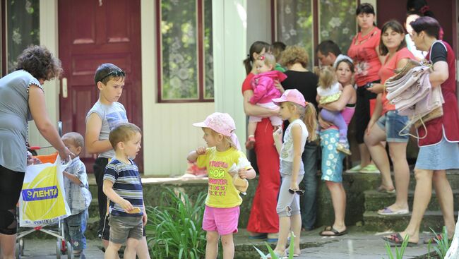 Украинские беженцы в центре Дмитриадовский в Ростовской области