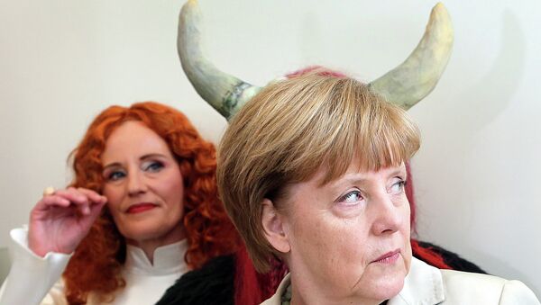 Канцлер Германии Ангела Меркель перед началом заседания Христианско-демократической партии в Берлине
