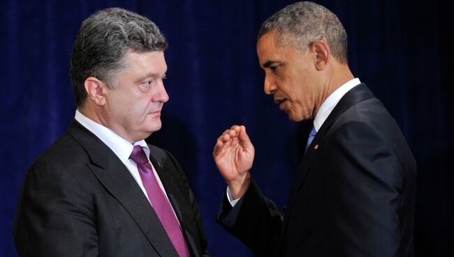 Барак Обама и Петр Порошенко. Архивное фото