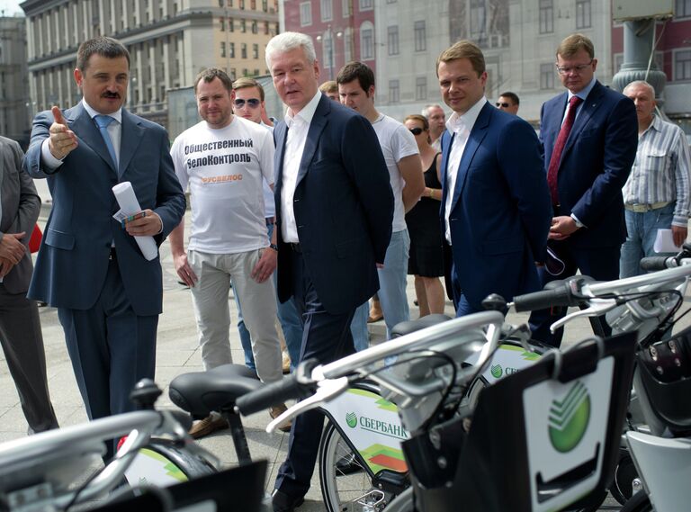 Открытие обновлённой станции велопроката в центре Москвы