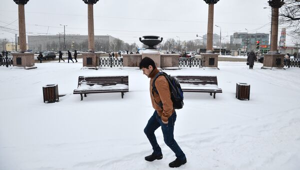 Снег в Москве. Архивное фото