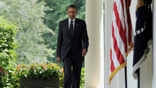 Президент США Барак Обама в Розовом саду Белого дома, архивное фото
