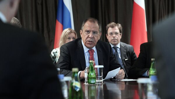 Сергей Лавров на четвертой встрече глав внешнеполитических ведомств России, Германии и Польши