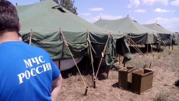 Лагерь для беженцев из Украины в Севастополе
