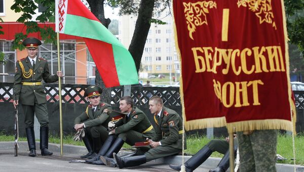 Репетиция торжественного парада ко Дню Независимости Белоруссии