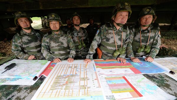 Китайские военнослужащие на совместном российско-китайском учении. Архивное фото