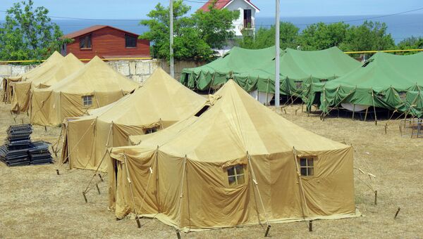 Лагерь для беженцев с юго-востока Украины