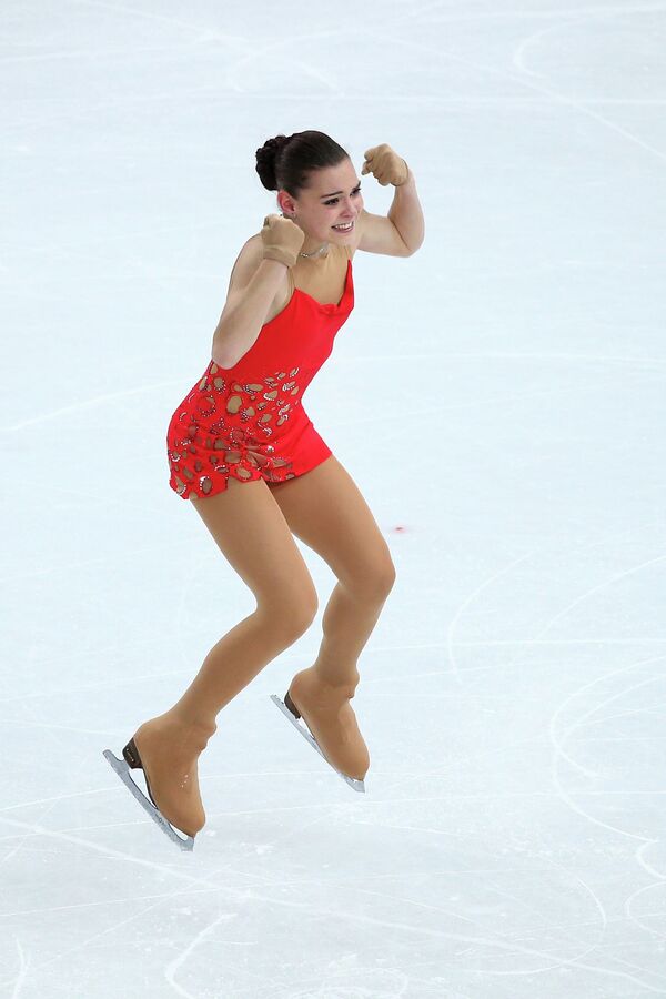Фигуристка Аделина Сотникова на Олимпийских играх в Сочи