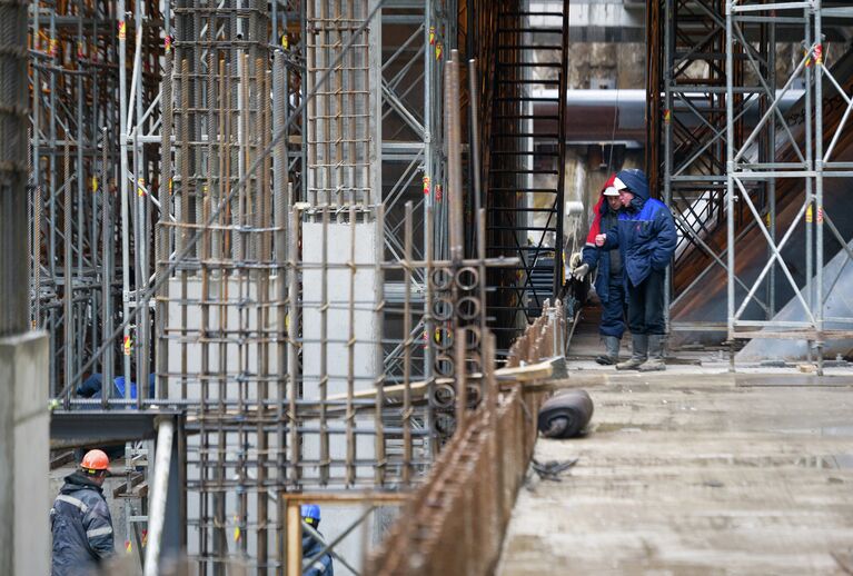 Осмотр работ по строительству станции метро «Петровский парк»