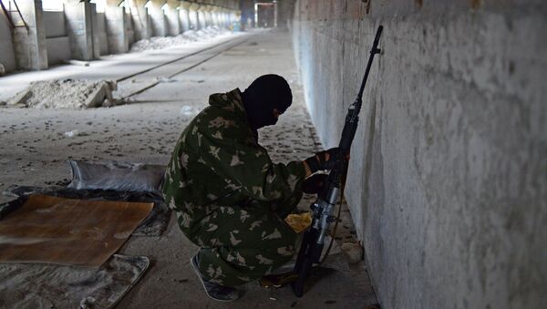 Боец батальона Призрак народного ополчения Луганска. Архивное фото
