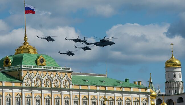 Репетиция воздушной части Парада Победы. Архивное фото