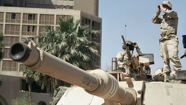 Американские солдаты на улице Багдада