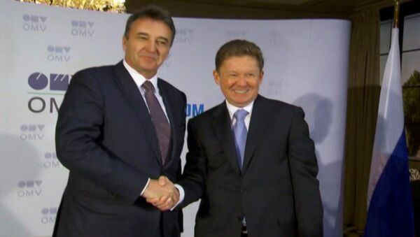 Глава Газпрома и гендиректор OMV о подписанном договоре по Южному потоку