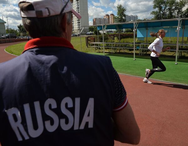 Тренировка сборной России по современному пятиборью