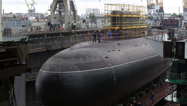 Спуск на воду дизель-электрической подводной лодки Ростов-на-Дону. Архивное фото