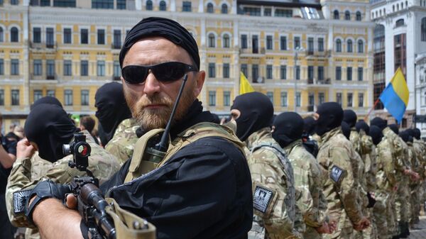 Присяга батальона Азов в Киеве. Архивное фото