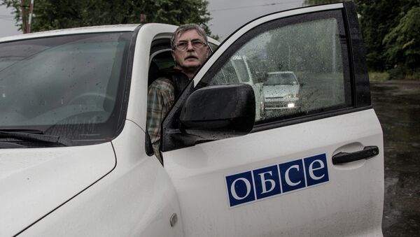 Наблюдатели миссии ОБСЕ в Донбассе. Архивное фото