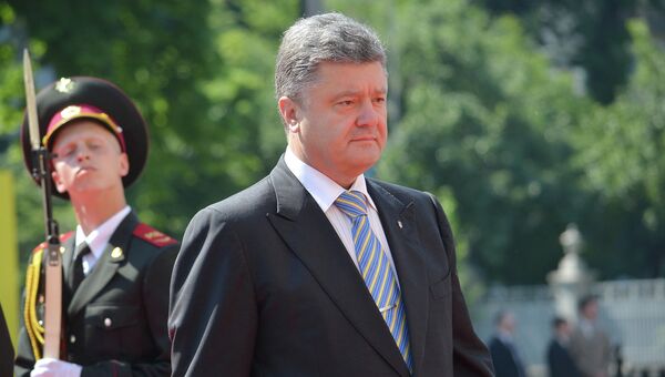 Петр Порошенко перед церемонией вступления в должность президента Украины