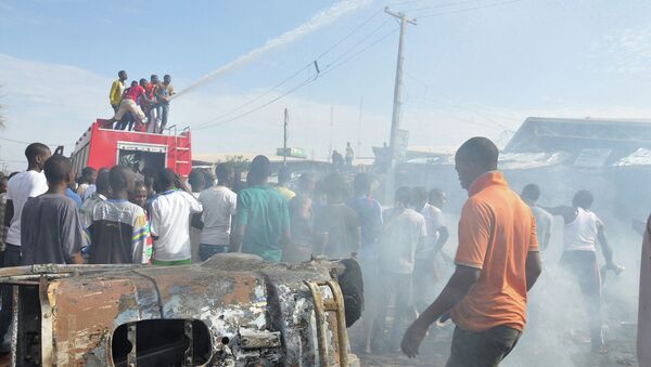 Место взрыва на рынке города Майдугуру на северо-востоке Нигерии
