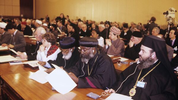 Представители Эфиопской православной церкви архиепископ Макарий и архиепископ Григорий