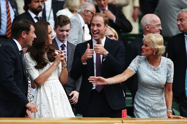 Герцогиня Кембриджская Кейт и принц Уильям на Уимблдонском теннисном турнире