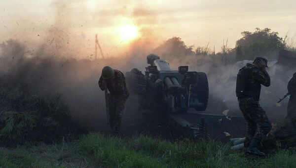Работа артиллерии Украинской армии. Архивное фото