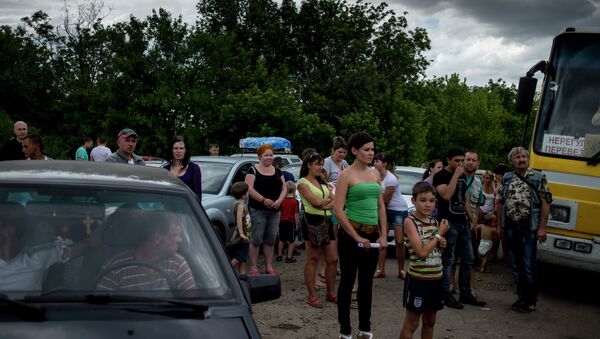 Беженцы в Луганской области. Архивное фото