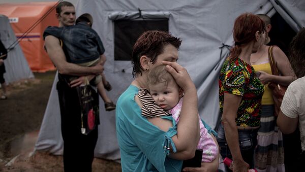 Лагерь беженцев из Украины в Ростовской области. Архивное фото