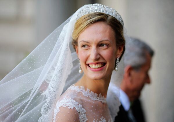 Итальянская журналистка Элизабетте Марии Росбох на церемонии бракосочетания