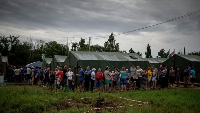 Лагерь беженцев с Украины в Ростовской области. Архивное фото