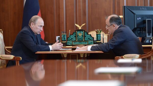 Президент России Владимир Путин (слева) и глава Кабардино-Балкарской Республики Юрий Коков. Архивное фото