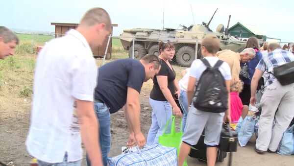 Очереди на границе: беженцы из Краматорска пытаются попасть в РФ